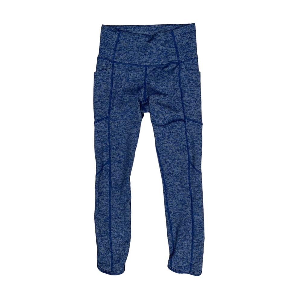 Athleta Women's Size XS Chaturanga to Town Yoga Leggings Blue Capri - Picture 2 of 4
